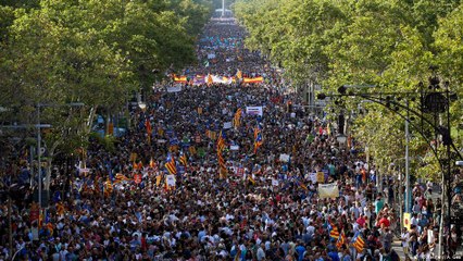 Marcha pela paz em Barcelona