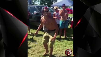 Drunk Guys Whip Each Other With Belts