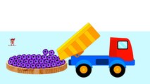 Colors for Children to Learn with Wooden Dump Truck Toys - Colours for Kids to Learn - Colors Balls