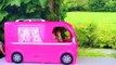 Barbie Glam Camper van RV fun toys review Barbie kitchen, Swimming pool, Bathroom and barb