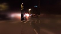 Beşiktaş'ta Yolcu Minibüsü Alev Alev Yandı