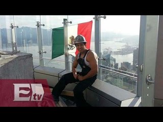 Mexicano cuelga bandera de México en Torre de Trump / Yuriria Sierra