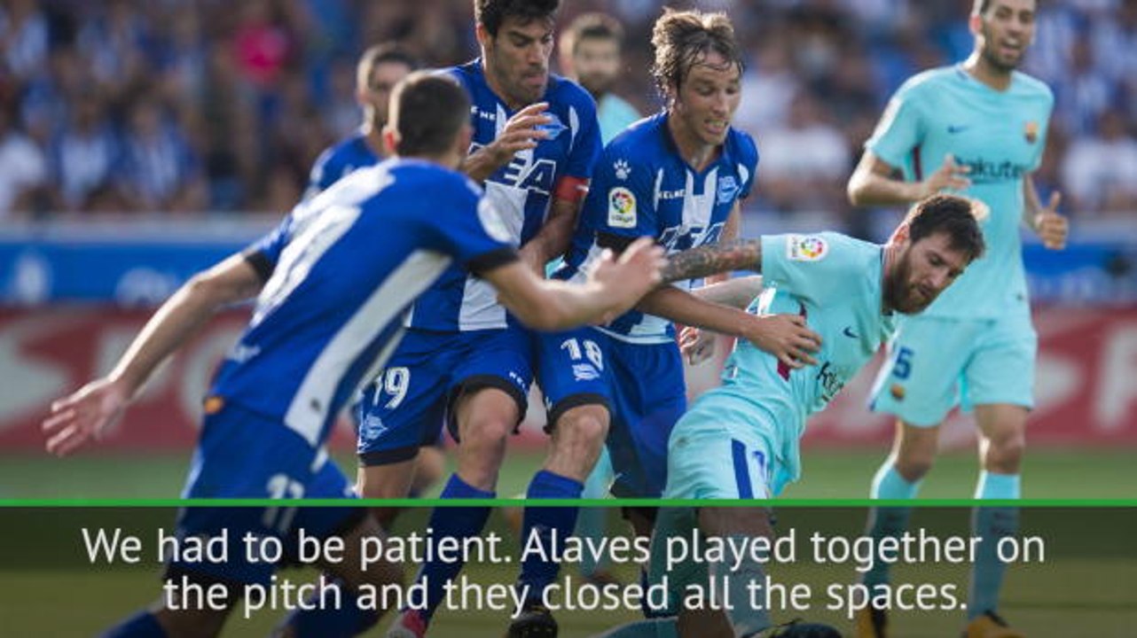 Barca struggled to beat defensive Alaves - Valverde