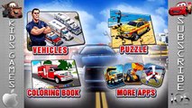 Application voiture feu pour enfants remorquer un camion Véhicules Police de la construction | enfants