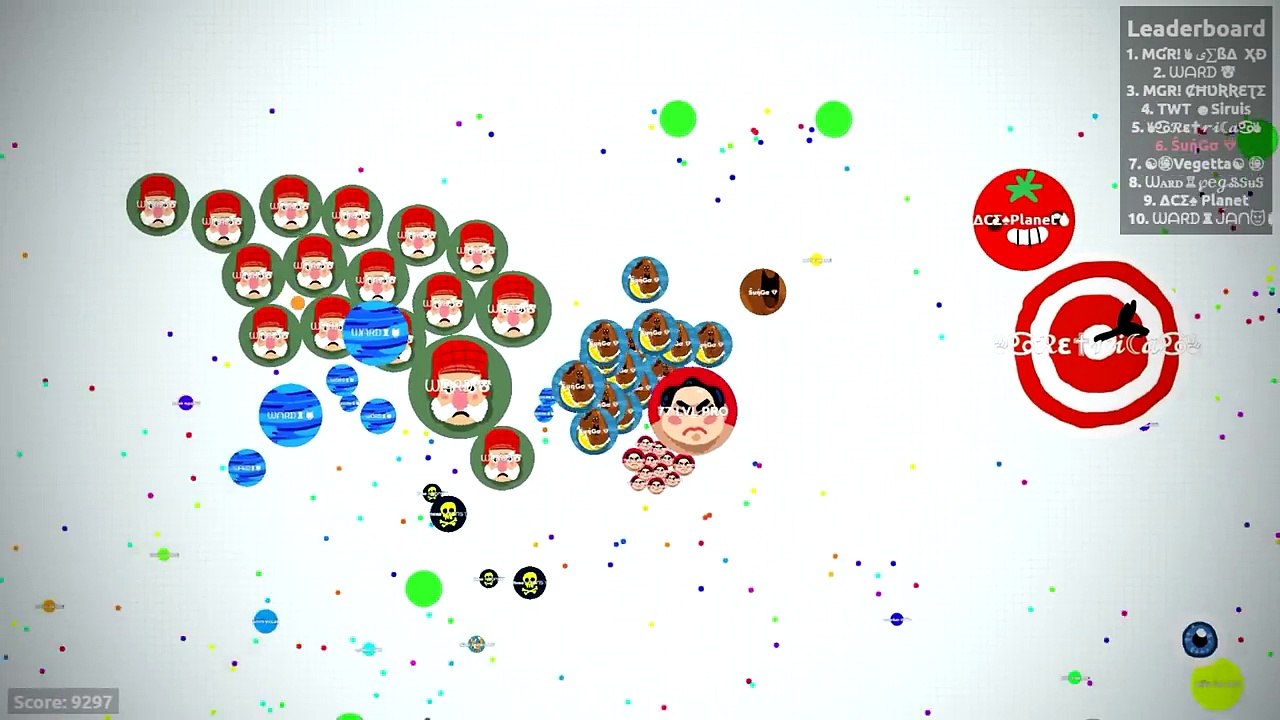 Impresionante destrucción de en en momentos equipos Agario agar.io