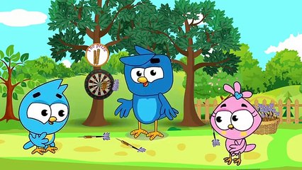 Birds Family Mirrors Scene Eps Cartoon Animation Nursery Rhymes by Arnold Thurlow