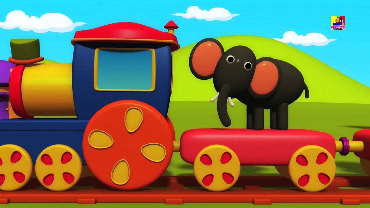 鲍勃动物火车| 孩子动画片 | Educational Video | 3D Kids Cartoon | Bob Animal Train