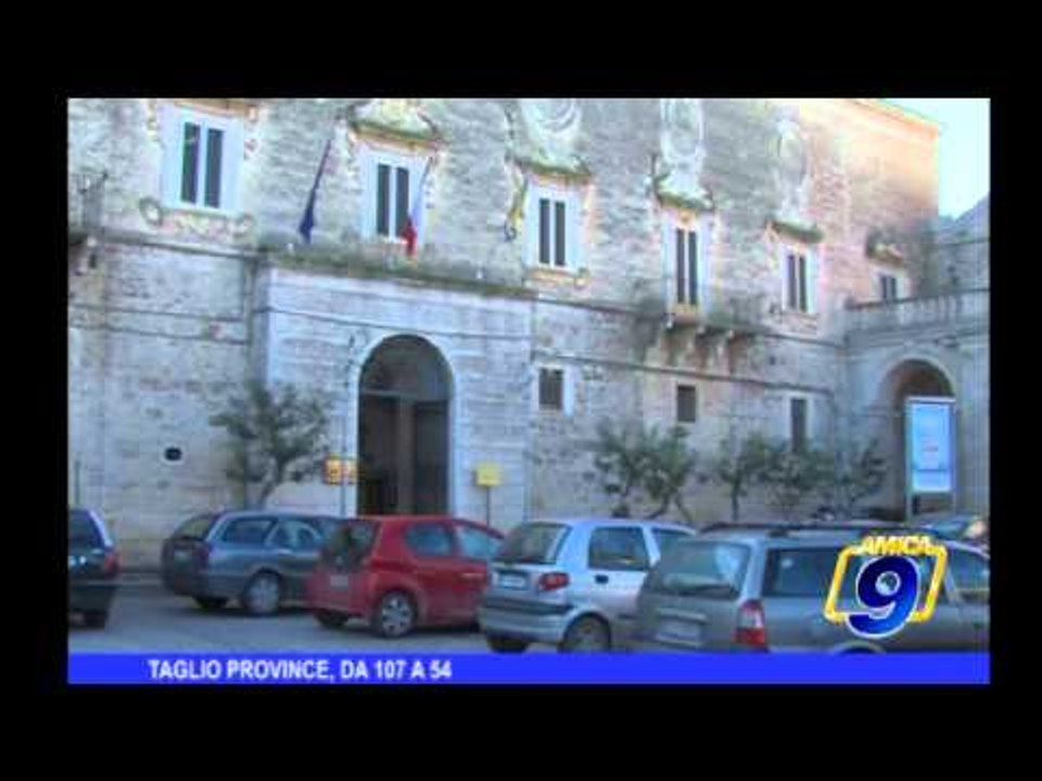Taglio province, da 107 a 54