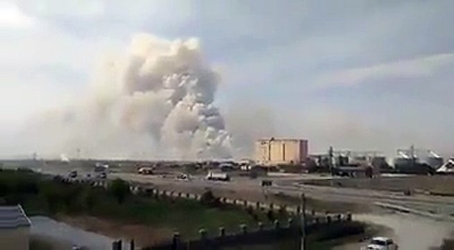 Взрыв на складе боеприпасов