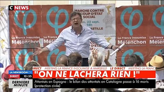Ce midi, à Marseille, Jean-Luc Mélenchon s'en prend aux gros ballots dans les bars qui votent pour le FN