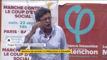 Mélenchon appelle "le peuple" à "déferler" à Paris le 23 septembre "contre le coup d'Etat social" de Macron