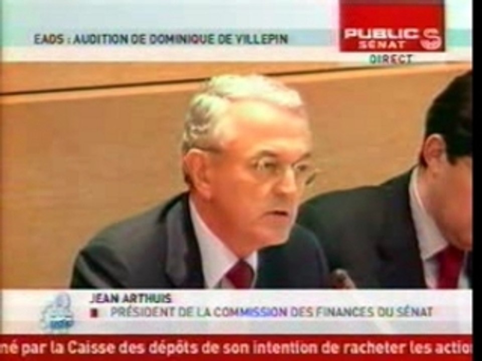 Villepin 30 octobre 2007 Sénat EADS (5 sur 5)