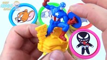 Spiderman Batman Captain America Play Doh Finger Family Songs & Surprise Toys Fun For Kids