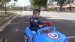 Amérique capitaine électrique dans vie moto sur réal balade super-héros jouets déballage 6v ckn ck