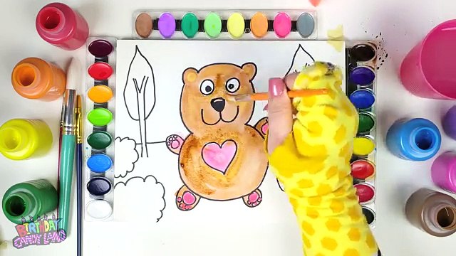 и в в и к и медведь Цвет раскраска цвета для сердце Дети Дети ... Узнайте страница Кому в Это 2017