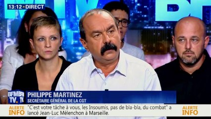 Loi Travail - Philippe Martinez, Sécrétaire général de la CGT, était l'invité de BFM Politique