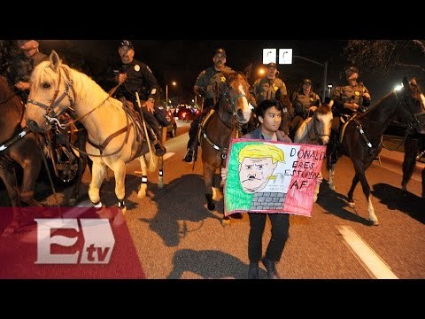 Choque entre simpatizantes y detractores de Trump en Los Angeles/ Yuriria Sierra