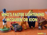 WHO'S FASTER LIGHTENING MCQUEEN OR KION donald duck CLOUDJUMPER CLAWHAUSER CARS 3 THE LION GUARD DISNEY JUNIOR , PIXAR ,