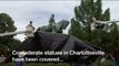 Confederate statues covered in Charlottesville - BBC News-D-75dD6cUVY