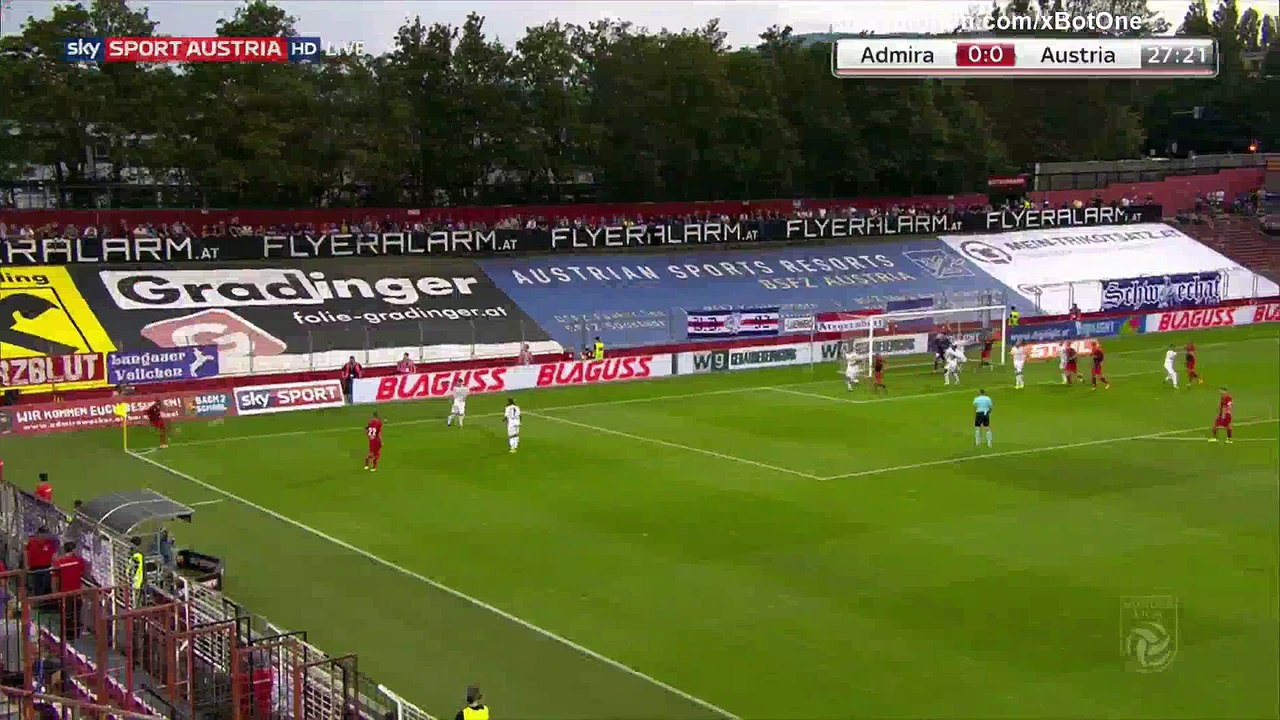 Felipe Pires Goal HD - Admira 0 - 1 Austria Vienna - 27.08.2017 (Full Replay)