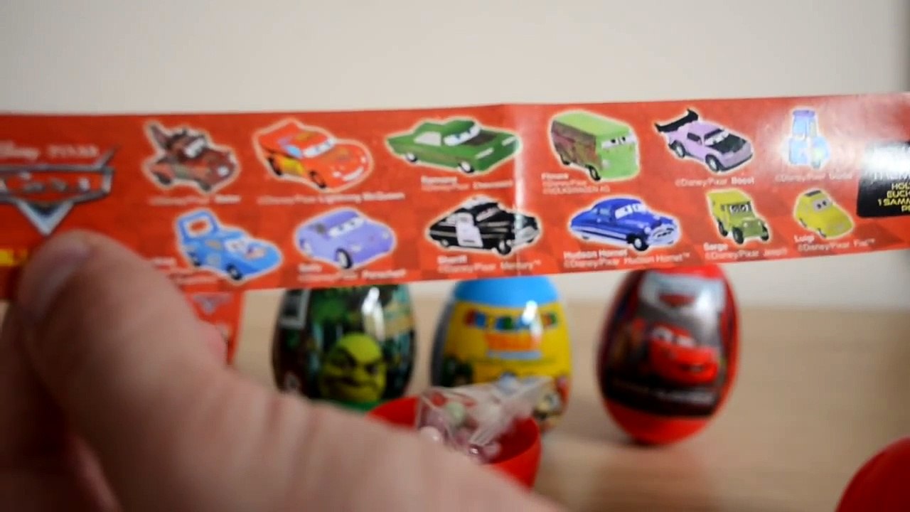 Enojado aves coches huevos huevos huevos monstruos Bob Esponja cenar sorpresa juguete Universidad shrek pixar disney