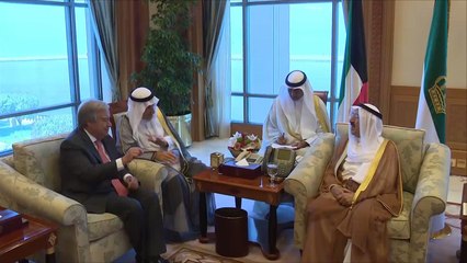 أمير الكويت يبحث مع غوتيريش الأزمة الخليجية