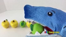 PET SHARK ATTACK! Learn Fruits and Vegetables Food Names Colors ABC Surprises Toys for Kid