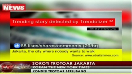 Waduh! The New York Times Soroti Trotoar Jakarta