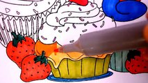 How to Draw   Color a Cupcake Easy - Valentines Sweet