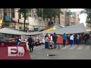 CNTE mantiene por cuarto día plantón en Bucareli/ Vianey Esquinca