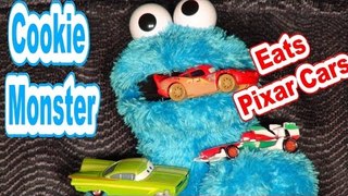 Cookie Monster Count n' Crunch Eats Pixar Cars