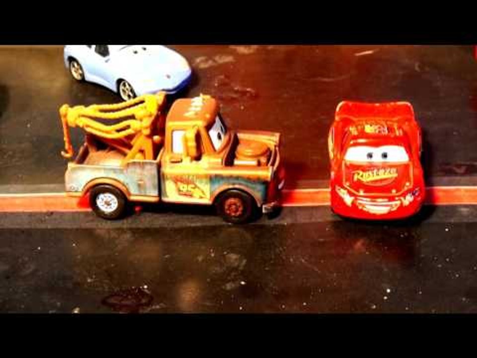 Pixar Cars 3 Lightning McQueen Nightmares with more Doc Hudson Mater and Sheriff and Flo
