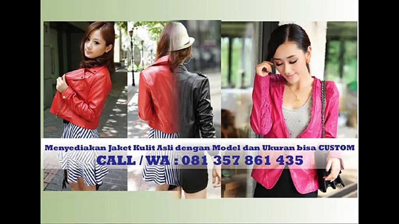 CAll _ WA 081 357 861 435 (TSEL) Jaket Kulit Wanita Korea - YouTube
