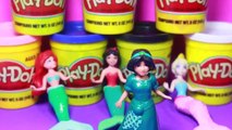 Frozen Elsa Hair, Dress up, Makeover, Magiclip Play Doh Dresses + Disney Princess Makeover