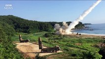 US and South Korea conduct military drills in response to North Korea's missile launch  - BBC News-grGKscNTbEQ