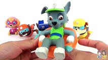 Paw Patrol Toys Pool Party Bath Paddlin Pup Underwater Chase, Rescue Marshal, Skye, Rocky