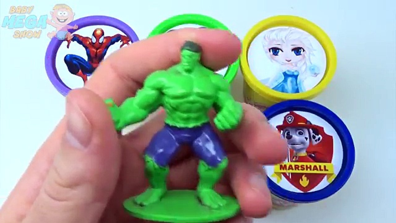 Argile gelé jouer Cour de récréation homme araignée empilage super-héros Сups surprise doh elsa joker lear