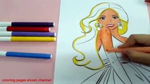 Libro para colorear colorante para Chicas cómo páginas para Barbie color barbie