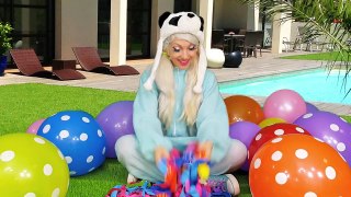Learn Colors with Balloons / Baby Nursery Rhymes Song / Bad Baby play and Learn colors for