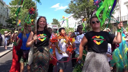 Notting Hill Carnival, including silence for Grenfell