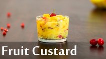 Fruit Custard Recipe | फ्रूट कस्टर्ड | Mixed Fruit Salad With Custard Recipe | Boldsky