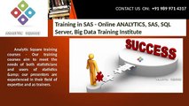 India's No.1 Institute for Analytics, Predictive Analytics, SAS, SPSS Training and Data analytics courses in Delhi