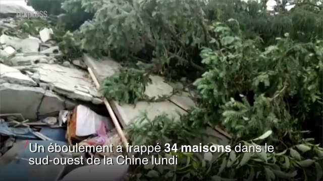 Chine: 2 morts et 25 disparus dans un glissement de terrain