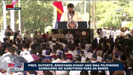 Pangulong Duterte, binigyang-pugay ang mga Pilipinong gumagawa ng kabutihan para sa bansa