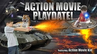ACTION MOVIE PLAYDATE! Special Effects Adventure ft. Action Movie Kid!