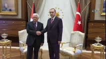Cumhurbaşkanı Erdoğan, Filistin Devlet Başkanı Mahmut Abbas İle Görüşüyor