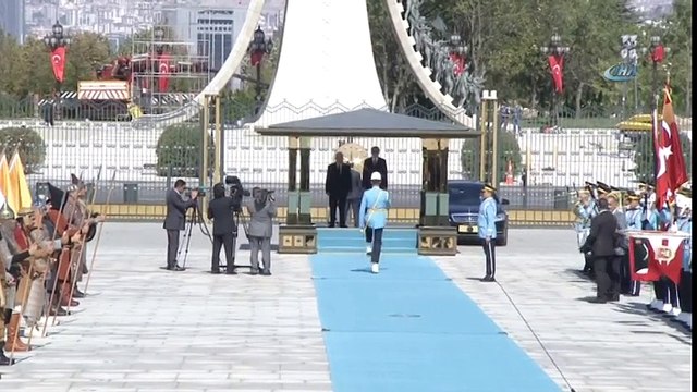 Cumhurbaşkanı Erdoğan, Filistin Devlet Başkanı Abbas’ı Resmi Tören İle Karşıladı