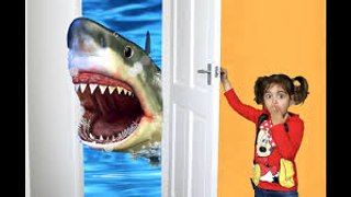 Shark  in the House - Sisters Home  Prank  - Disneyland Ballons and Animals