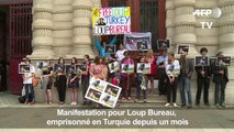 Manifestation pour Loup Bureau, emprisonné en Turquie