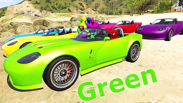 Et des voitures enfants couleur les couleurs couleurs pour enfants Apprendre homme araignée à Il avec